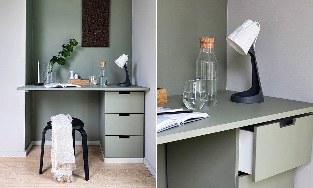 Ikea-hack: Fin och enkel arbetshörna till hemmakontoret
