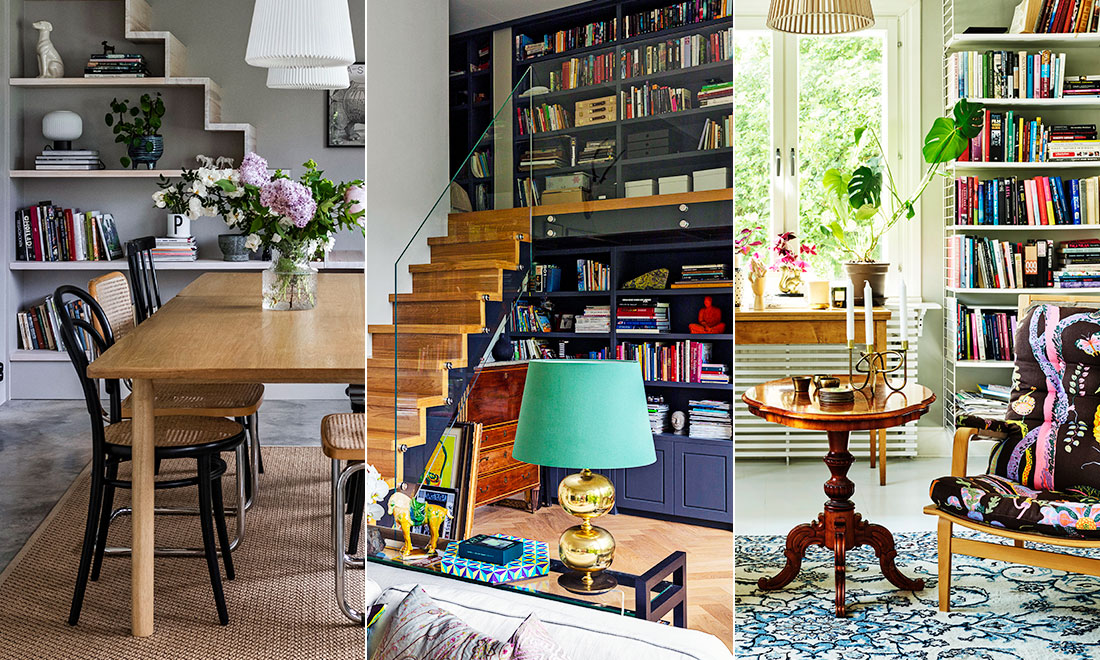 Inred med böcker – 11 bilder att inspireras av!