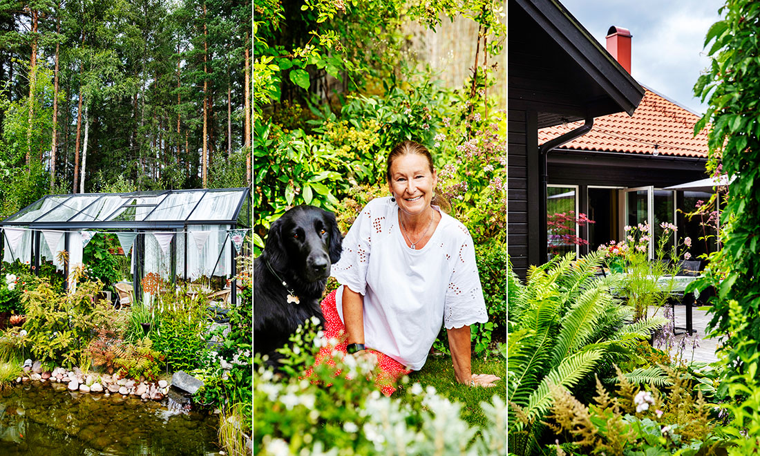 Kika in i Carolines lummiga trädgård i Falun: ”För mig är trädgård ett estetiskt uttryckssätt”
