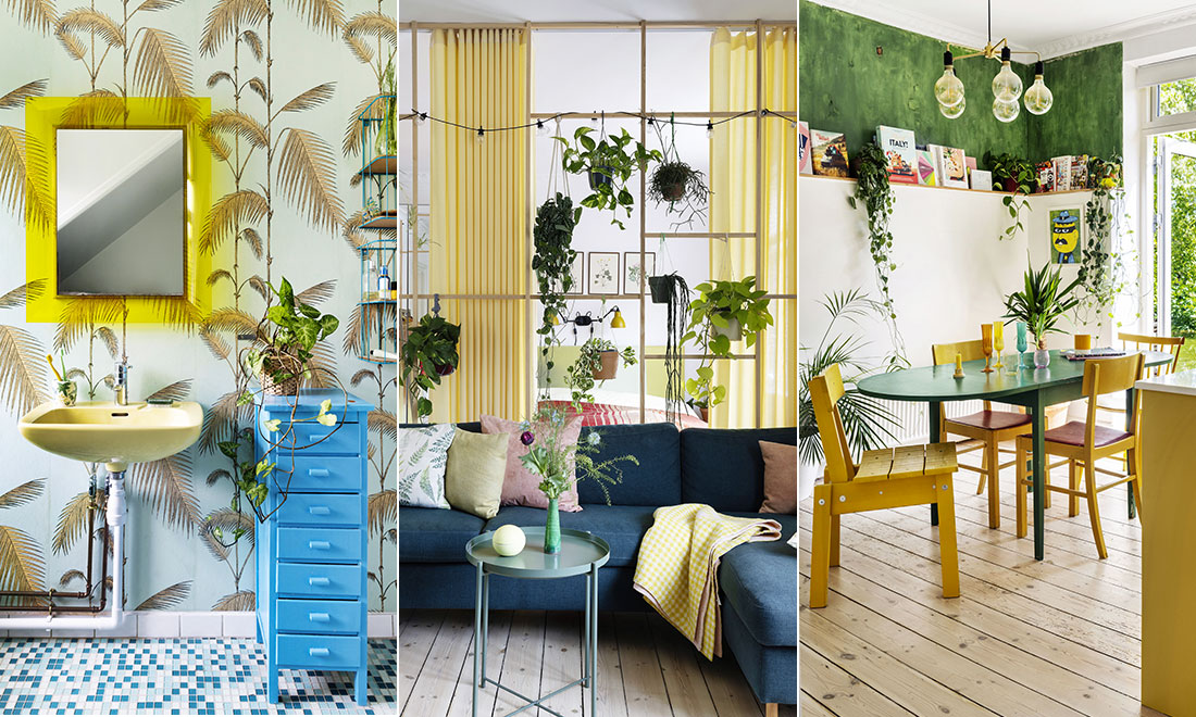 Anja inreder med tropisk känsla: ”Vi gillar gult, det skapar glädje”