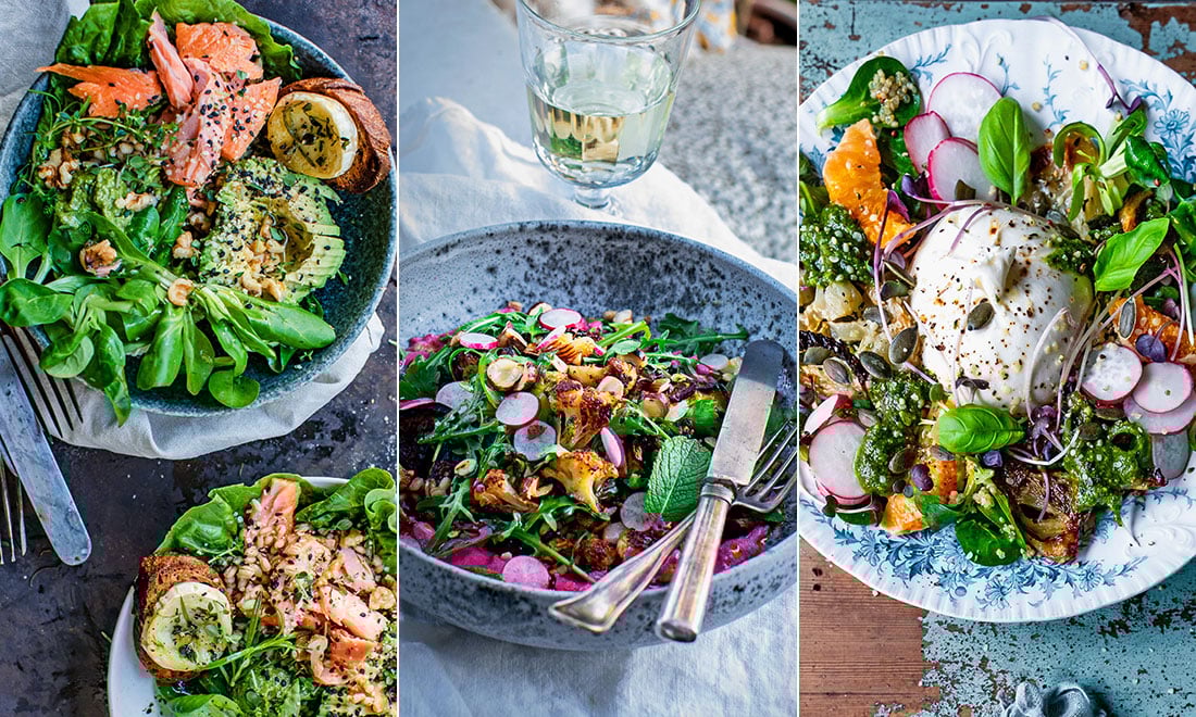 Goda och matiga sallader – 4 enkla recept!