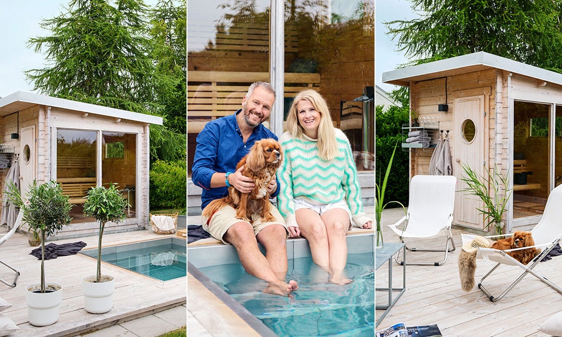 Marlene och Andreas byggde utespa i trädgården: ”Bästa trädgårdsprojektet vi har gjort”