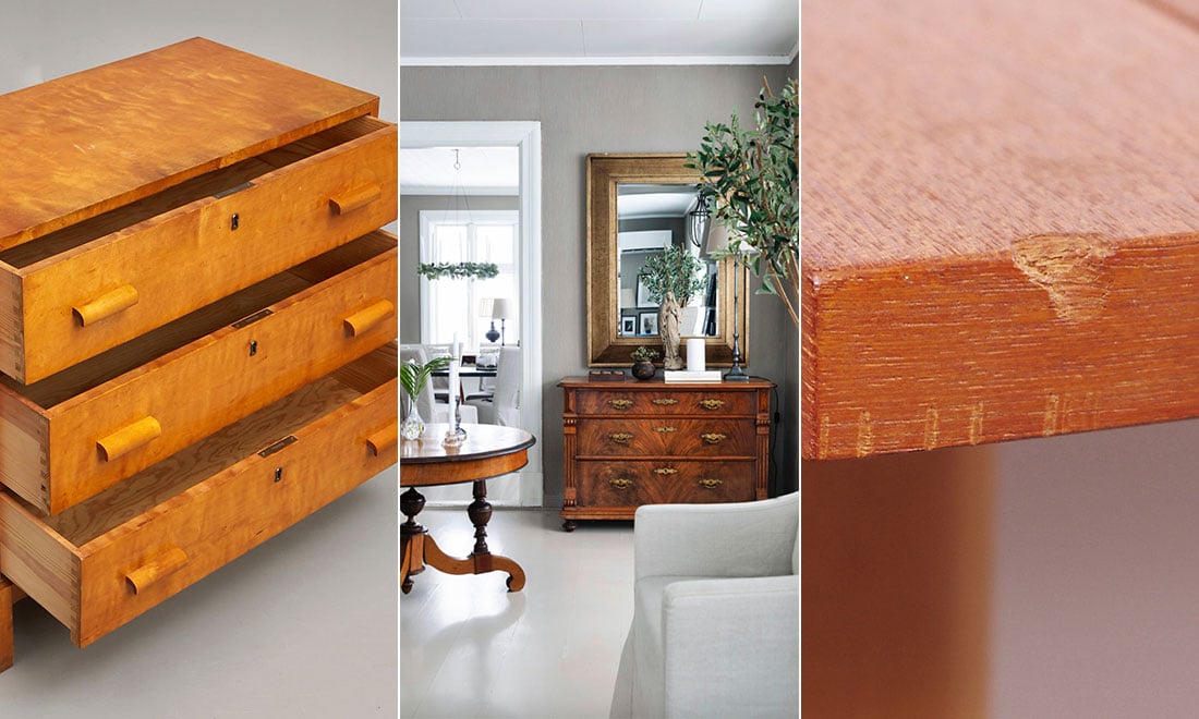 Ta hand om retromöbler i trä – så behandlar du repor, vattenfläckar och 10 andra skador