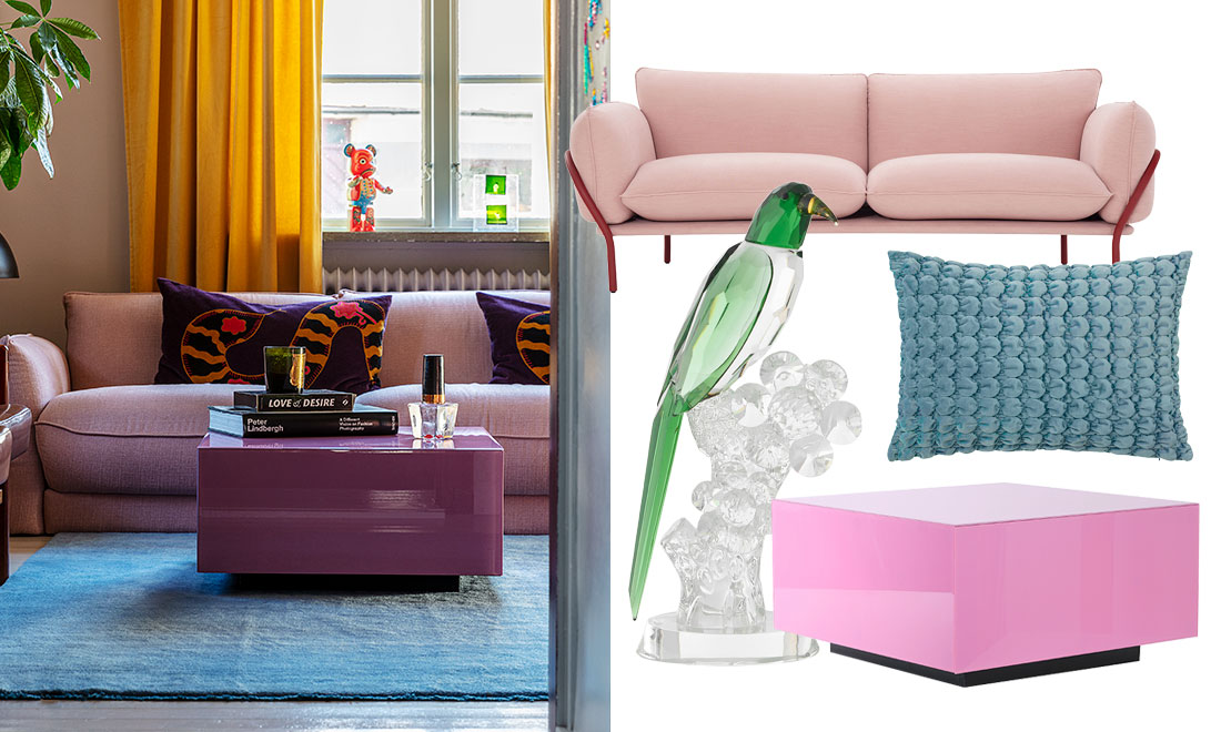 Färgstarkt och trendigt i vardagsrummet – 7 detaljer som sätter stilen