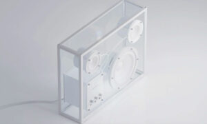 Transparent högtalare.