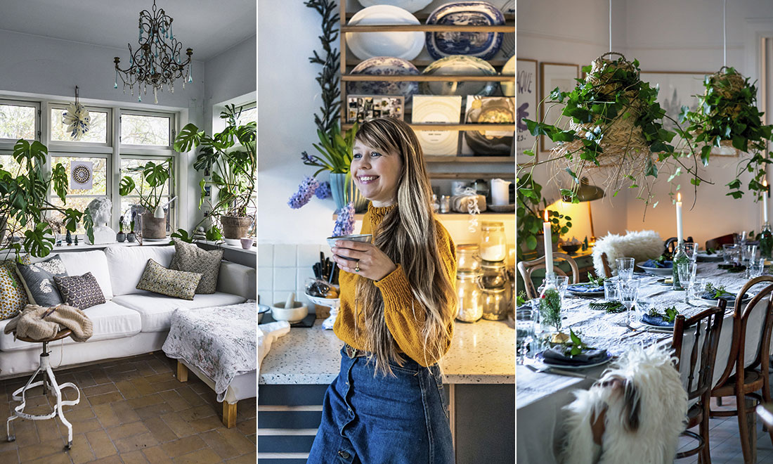 Kika in i kokboksförfattarens villa från 1933: ”Älskar patinerade vintagefynd och gröna växter”