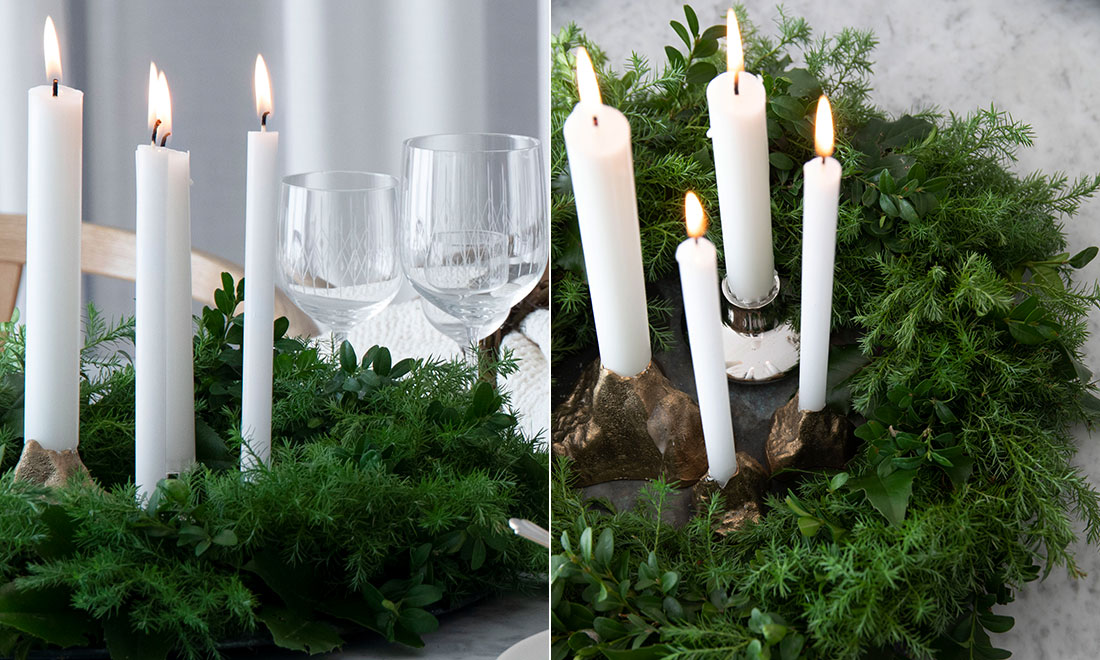 Så gör du en vacker adventskrans – steg för steg