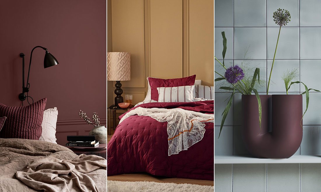 Mörkröda nyanser – 5 tips på hur du inreder med den ombonade färgtrenden