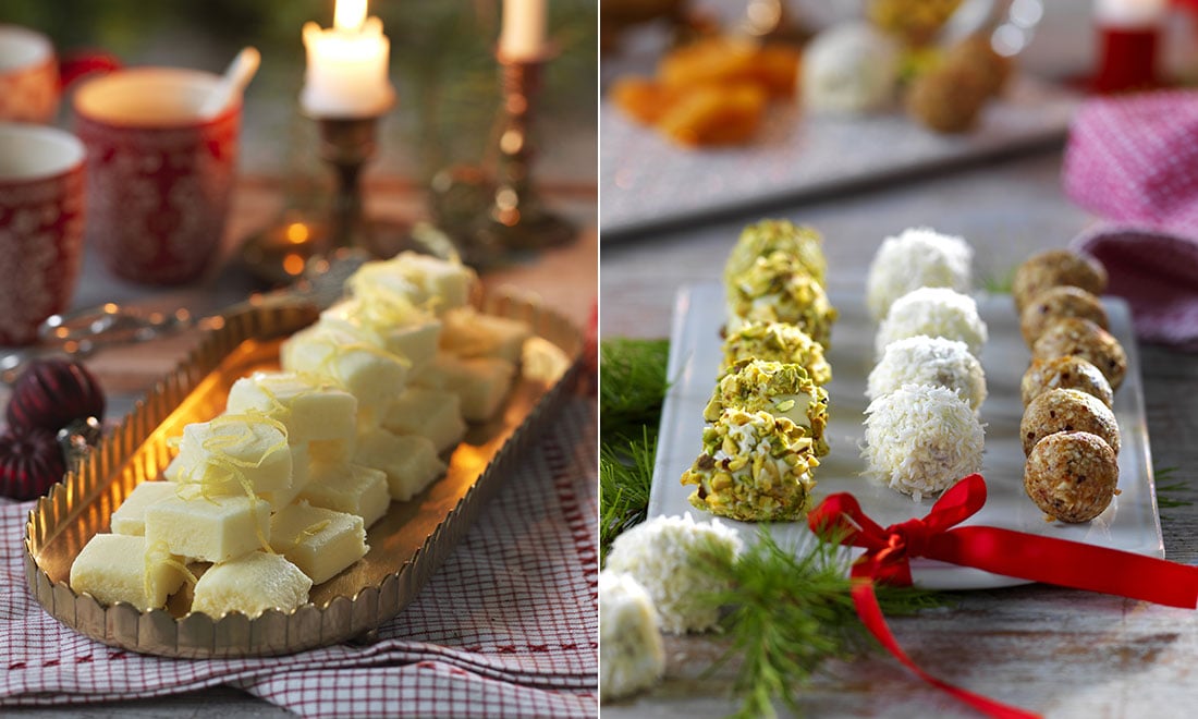 Julgodis: Citronfudge och mandelbollar