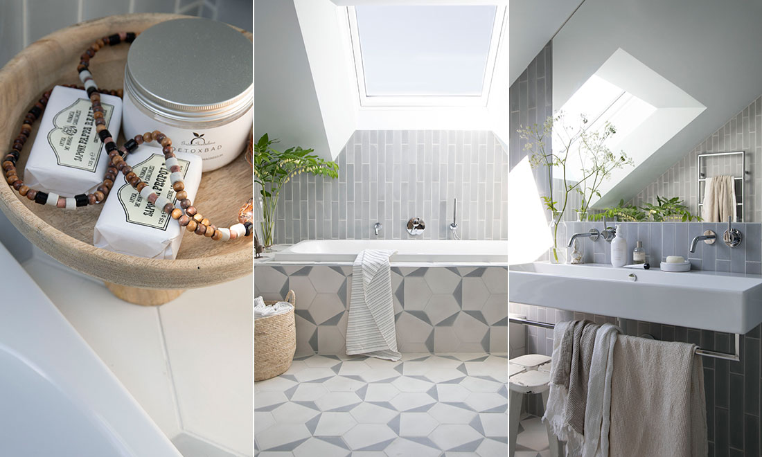 Inspireras av det harmoniska badrummet: ”Ljusgrått, krämfärgat och trä”