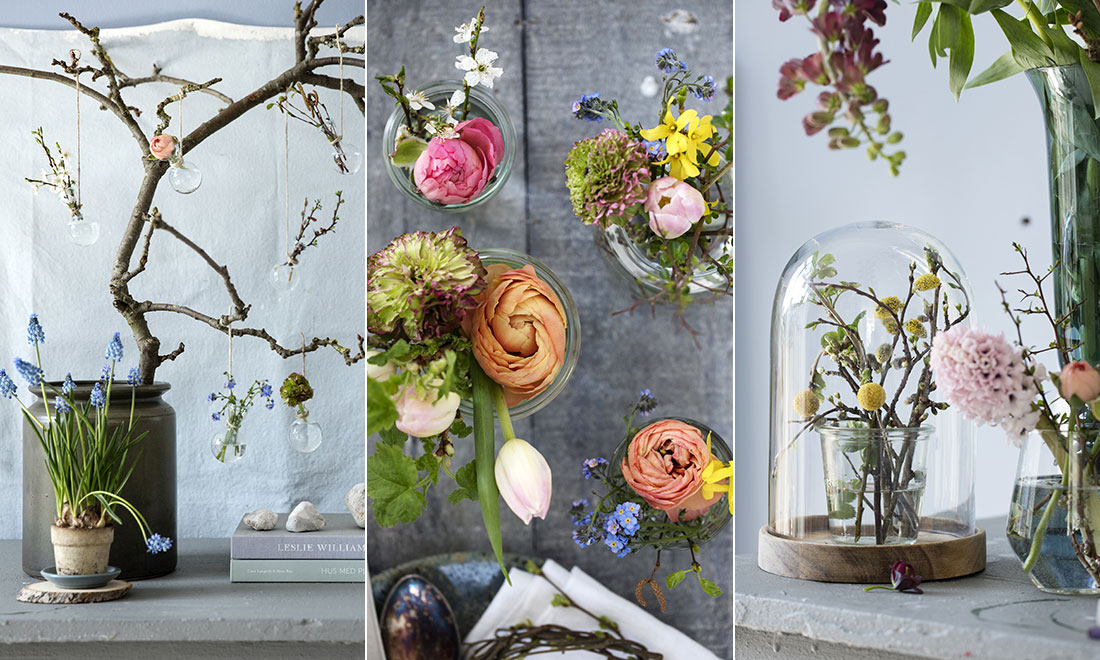 Inred med grenar och blommor – 7 fina idéer