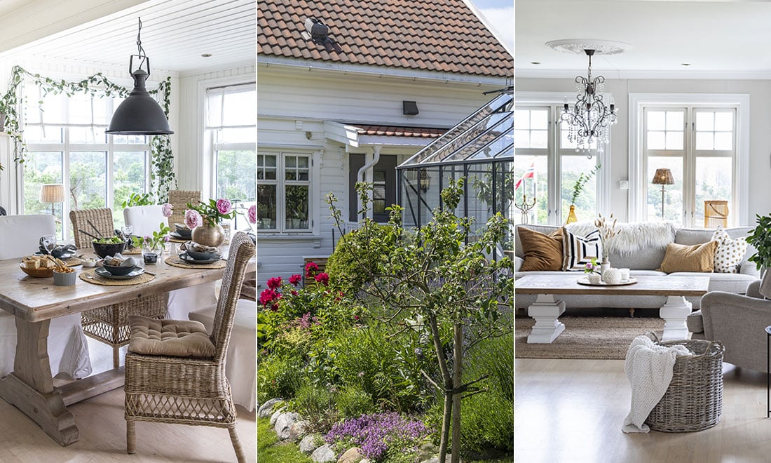 Lantligt och romantiskt hemma hos Cathrine: ”Det behöver inte kosta mycket att förändra hemma”