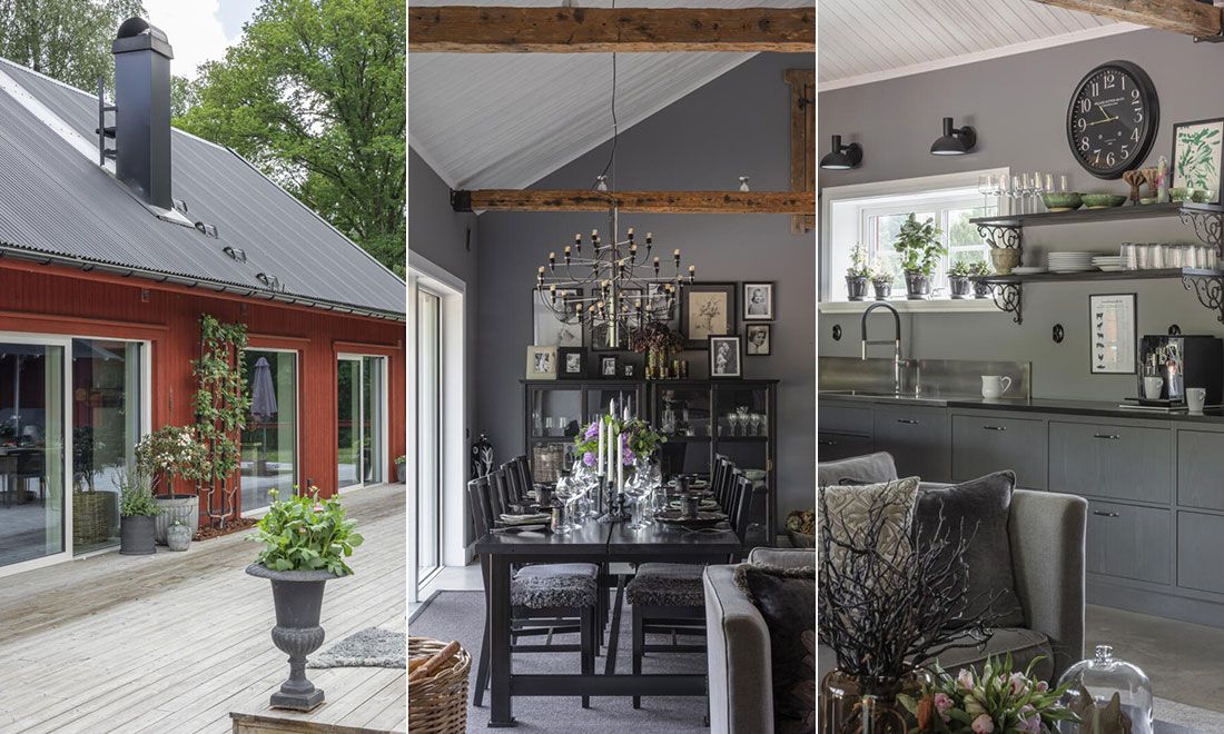 Kika in i parets egendesignade ladhus: ”Ville att huset skulle se ut som en lada eller ett stall från vägen”