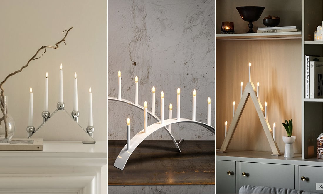 8 fina elljusstakar till jul och advent 2025