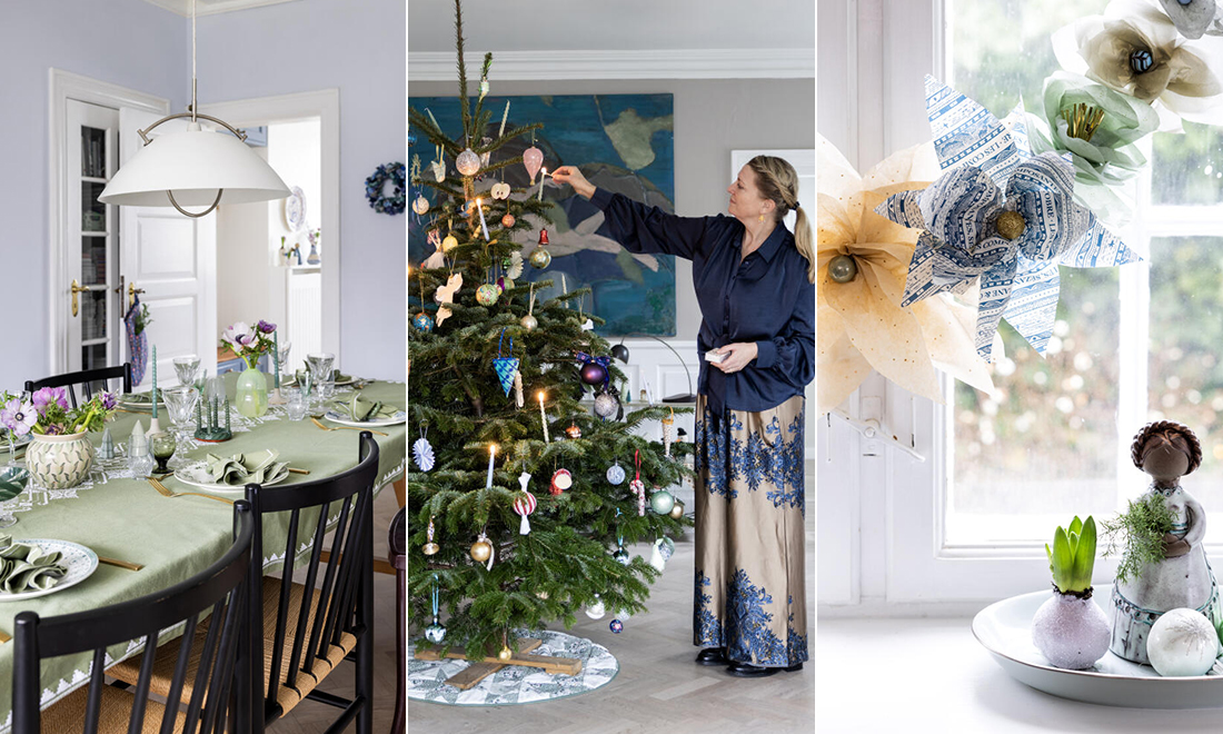 Kika in i inredningsstylistens julpyntade hem: ”Sagolik stämning”