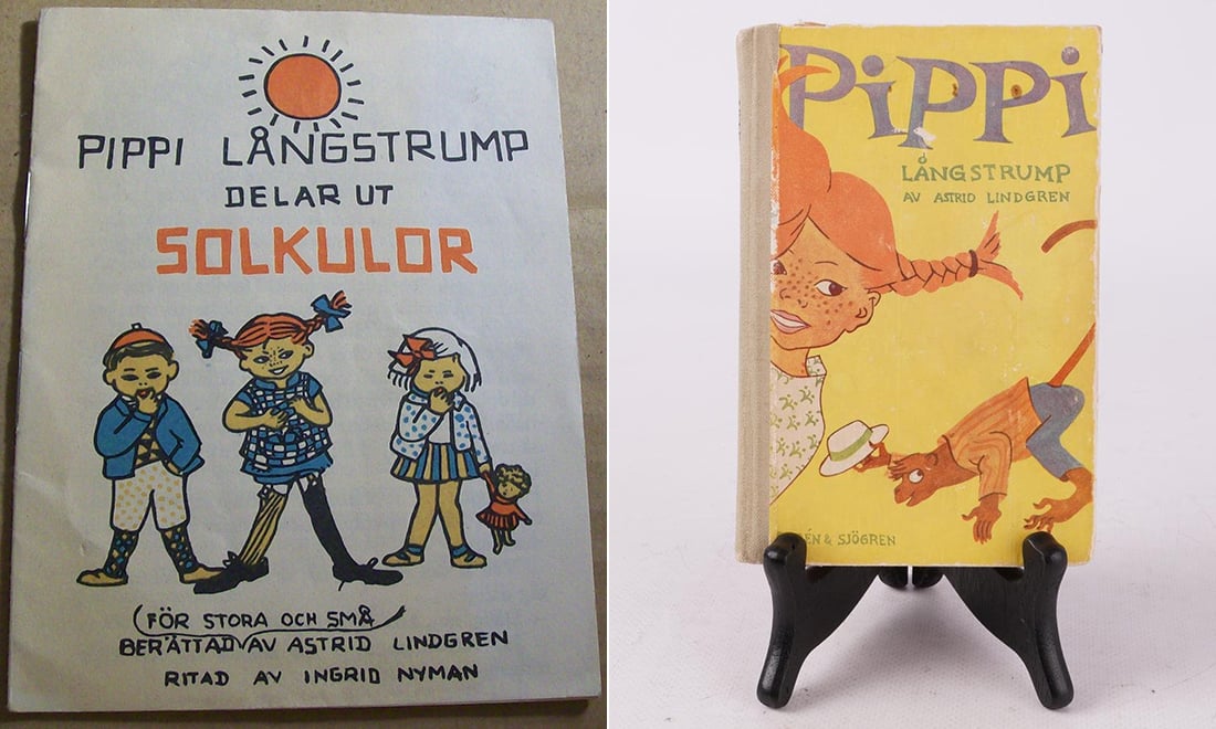 Här är klassiska Pippi-böckerna som gått till rekordpris på Tradera